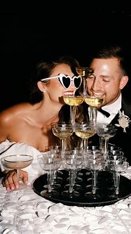 Image result for Champagne Tower Wedding Vintage