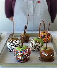 Image result for Caramel Apple Slices On a Stick