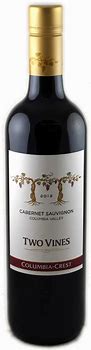 Image result for Columbia Crest Cabernet Sauvignon Two Vines