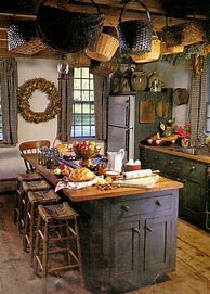 Image result for Primitive Decor Country Kitchen