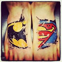 Image result for Batman Superman Tattoo