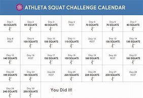 Image result for Squat Challenge Print
