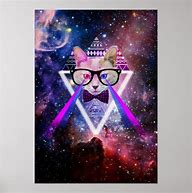 Image result for Hipster Cat in Space