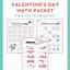 Image result for Valentine's Math Sheets