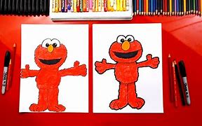Image result for How to Draw Elmo