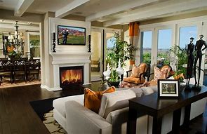 Image result for Where to Put TV in Living Room with Fireplace