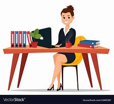 Image result for Women Working in Office Cartoon