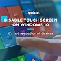 Image result for Disable Touch Screen Settings