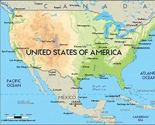 Image result for Physical Map of United States