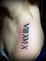 Image result for Roman Numeral Tattoo Stencil