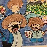 Image result for Bob Ross Cartoon