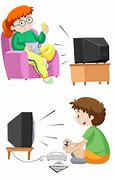 Image result for Watching TV Cartoon