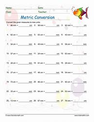 Image result for Math Conversion Worksheets