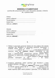 Image result for Dohoda O Vyporadani Spolecneho Majetku Vzor