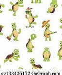 Image result for Cartoon Turtle Pattern