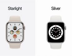 Image result for Starlight Apple Watch with Silver Band