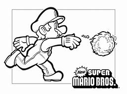 Image result for Black and White Mario Coloring Pages