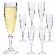 Image result for 6 Each Crystal Champagne Glasses