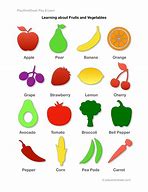 Image result for Fruits and Vegetables Activities for Toddlers