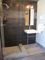 Image result for Black Ceramic Tile Bathroom Floor