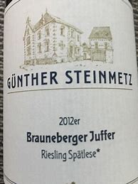 Image result for Weingut Gunther Steinmetz Brauneberger Juffer Riesling Auslese **