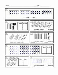 Image result for Tens and Ones Worksheets First Grade