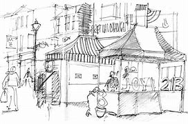 Image result for Market Stall Drawing