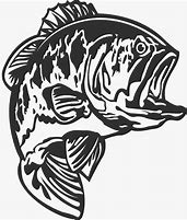 Image result for Bass Fishing Clip Art Black and White