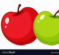 Image result for Green and Red Apple Cartoon