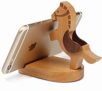 Image result for W9ooden iPad and Phone Stand