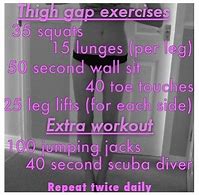 Image result for Thigh Gap Workout Plan