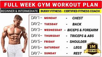 Image result for Gym Workout Week Plan
