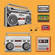 Image result for Boombox Retro Vector