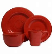 Image result for Red Dishes Set