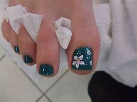 Image result for Flower Pedicure Nail Art