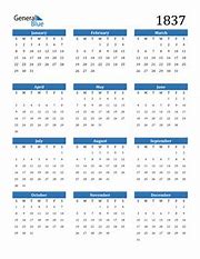 Image result for Antique 1837 Calendar