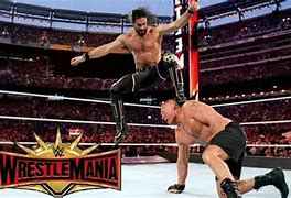 Image result for Seth Rollins vs Brock Lesnar WrestleMania 35