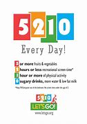 Image result for 5210 Healthy Living