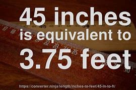 Image result for How Long Is 45 Inches