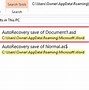 Image result for Recover Word Document Windows 1.0