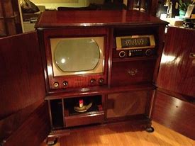 Image result for Console Television with Turntable