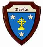 Image result for Devlin Coat of Arms Keyring. Size: 150 x 164. Source: www.etsy.com