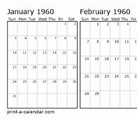 Image result for Calendar 1960 to 1980