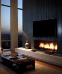 Image result for 65 Inch Flat Screen TV On Electric Fireplace