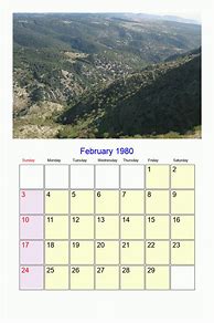 Image result for Calendar for February 1980
