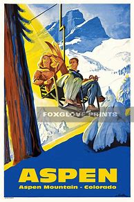 Image result for Vintage Colorado Ski Posters