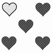Image result for Black and White Polka Dot Heart