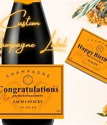 Image result for Champagne Label with Red Stripe