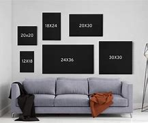 Image result for Canvas Sizes On Wall