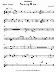 Image result for Amazing Grace Recorder Sheet Music